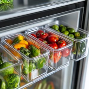 adjustable fridge drawer organizer